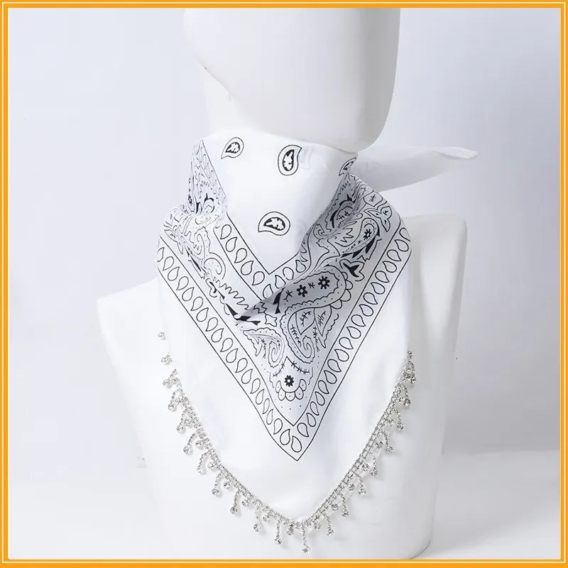 Women's Vintage Stylish Paisley Bandanas With Tassel Edges - Perfect For Spring And Fall