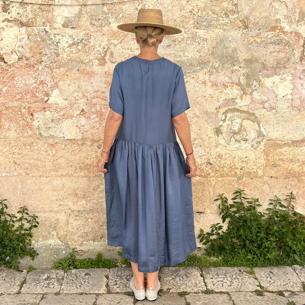 Runaway Bicycle Amber Embroidered Silk Dress
