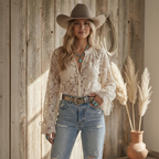 Women's Vintage Bohemian Lace Blouse