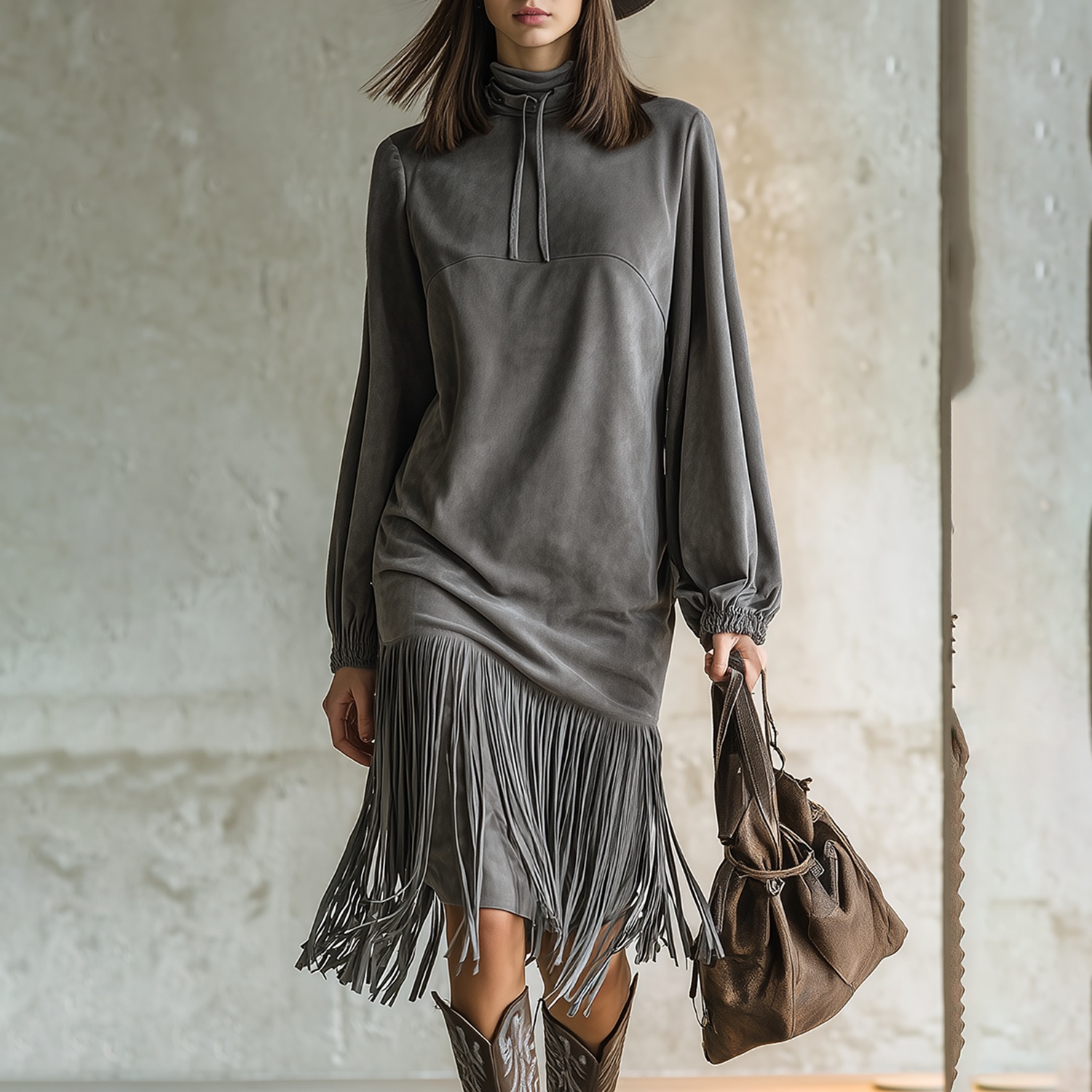 Women's Western Country Retro Tassel Dress