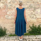 Eka Basil Linen Dress