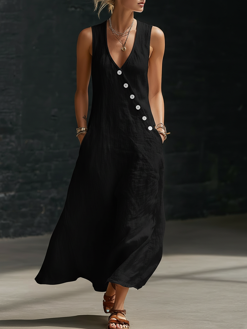 Minimalist And Cozy Button-up Dress