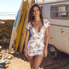 Floral Print Deep V-Neck Mini Dress For Summer Beach Outfits