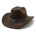 Unisex Vintage Western Cowboy Ethnic Suede Hat