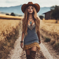Vintage Western Cowgirl Outfit  Boho Chic Dress