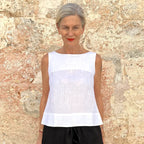 Overleap Top Linen