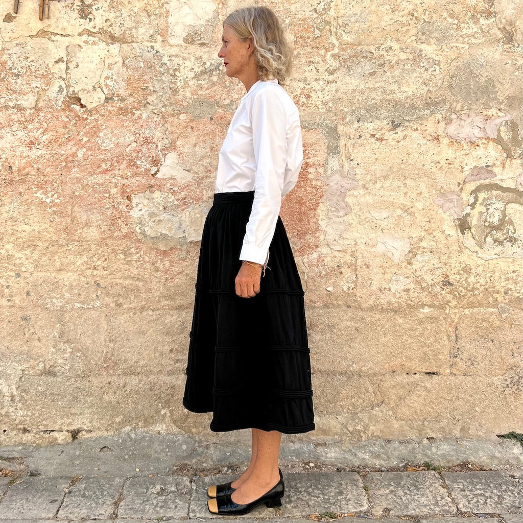 Runaway Bicycle Cotton Corded Skirt