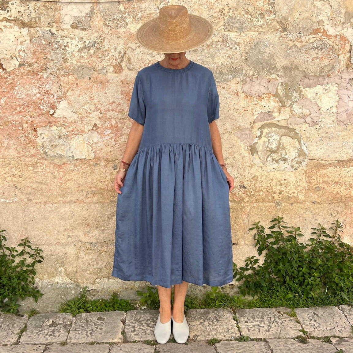 Runaway Bicycle Amber Embroidered Silk Dress