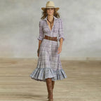 Women's Vintage Western Country Vintage Plaid Dress