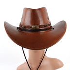 Women's Vintage Classic Western Cowboy Hat With Feather Band - Perfect For Festivals And Outdoor Adventures