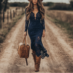 Western Vintage Elegant Bohemian Lace Dress