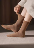 Brown cotton mid-calf socks