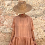 Runaway Bicycle Amber Embroidered Silk Dress