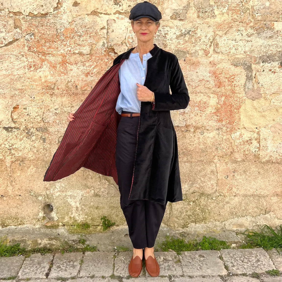 The Tulsi Velvet Riding Coat
