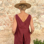Overleap Top Linen