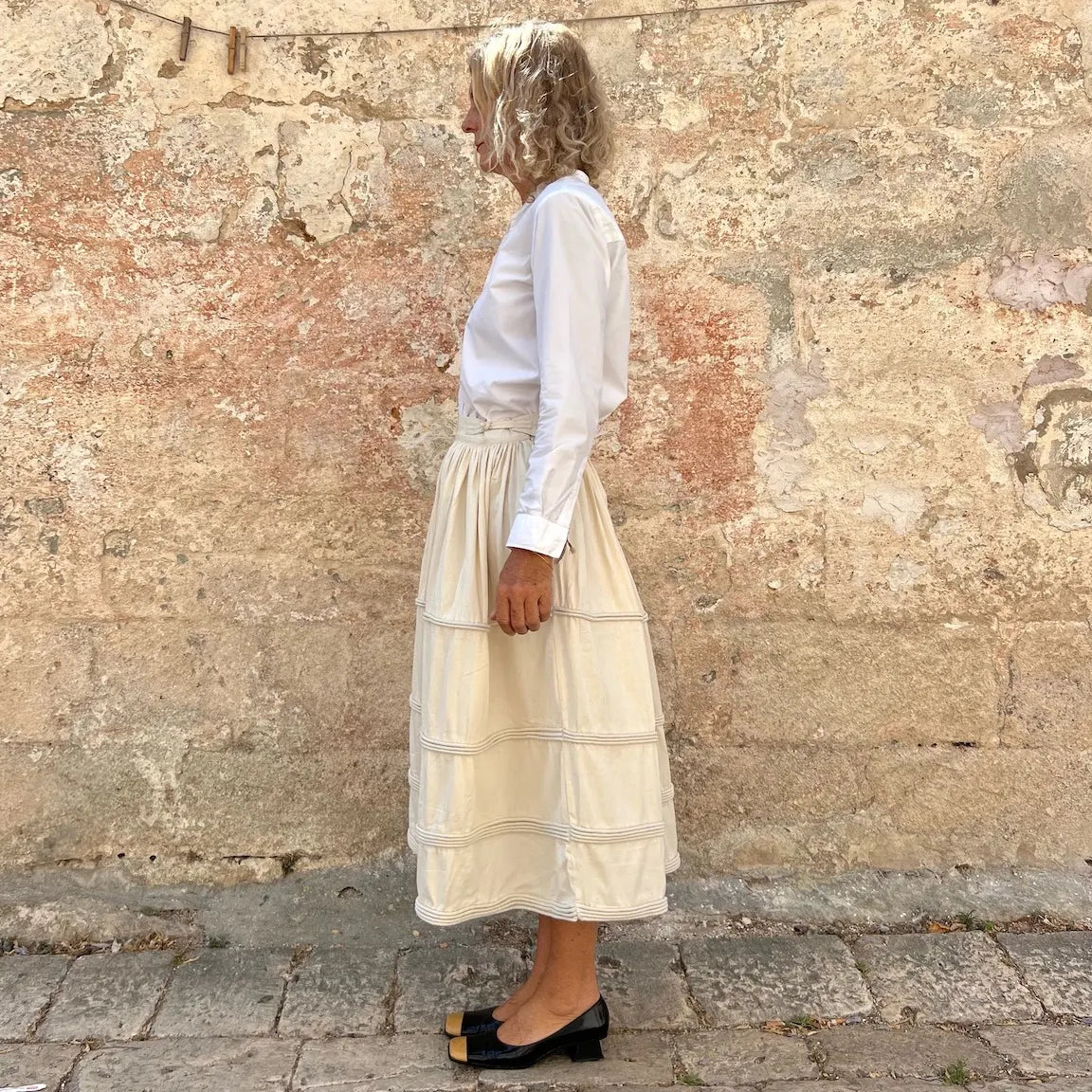 Runaway Bicycle Cotton Corded Skirt