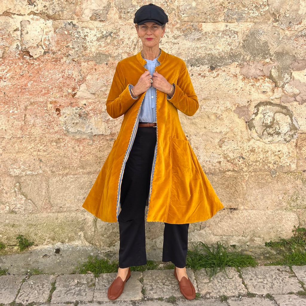 The Tulsi Velvet Riding Coat