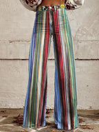 Damen Retro Hippie Weite Hose