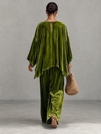 Loose And Comfortable Velvet Two-piece Set (top And Pants)