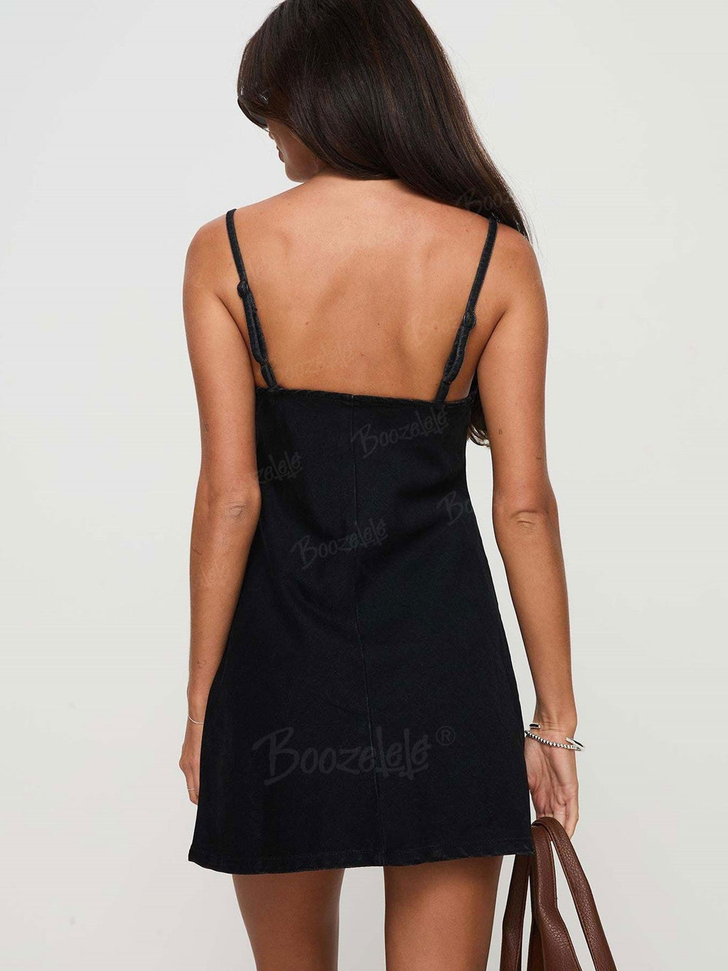 2026 Spring Summer Trendy, Adjustable Spaghetti Strap Western Jean Mini Dress