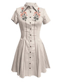 Western Classic Flower - 100% Cotton Dress