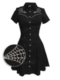[Embroidery]Spider Web - 100% Cotton Dress